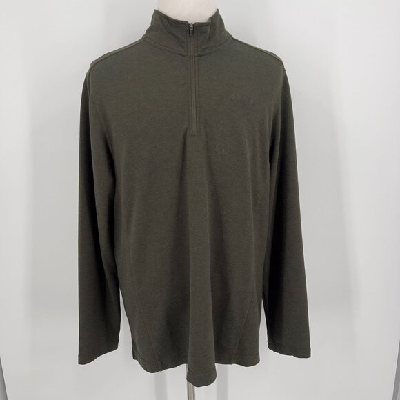 Orvis Men's 1/4 Zip Pullover Top Size XL Extra Large  Green Long Sleeve - Picture 2 of 5